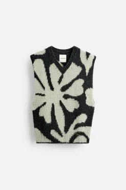 CHALECO INTARSIA FLORAL X NANUSHKA