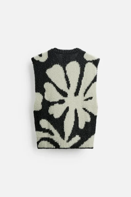 CHALECO INTARSIA FLORAL X NANUSHKA