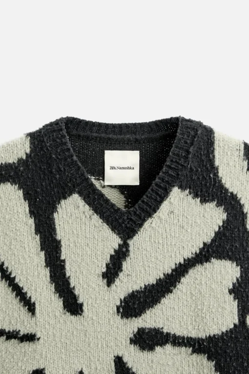 CHALECO INTARSIA FLORAL X NANUSHKA