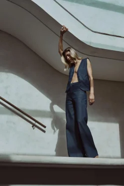 CHALECO MINIMAL DENIM ZW COLLECTION