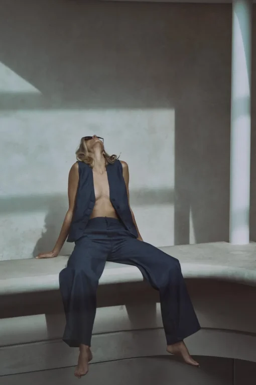 CHALECO MINIMAL DENIM ZW COLLECTION