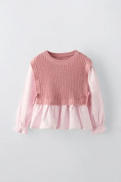 CHALECO PUNTO COMBINADO CAMISA