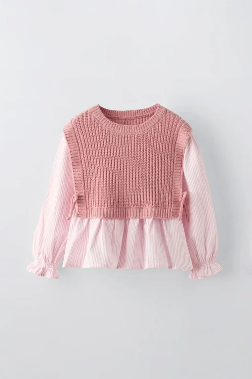 CHALECO PUNTO COMBINADO CAMISA