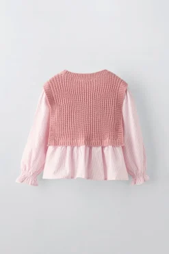 CHALECO PUNTO COMBINADO CAMISA