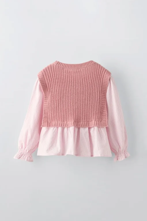 CHALECO PUNTO COMBINADO CAMISA