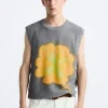 CHALECO PUNTO ESTAMPADO SPRAY