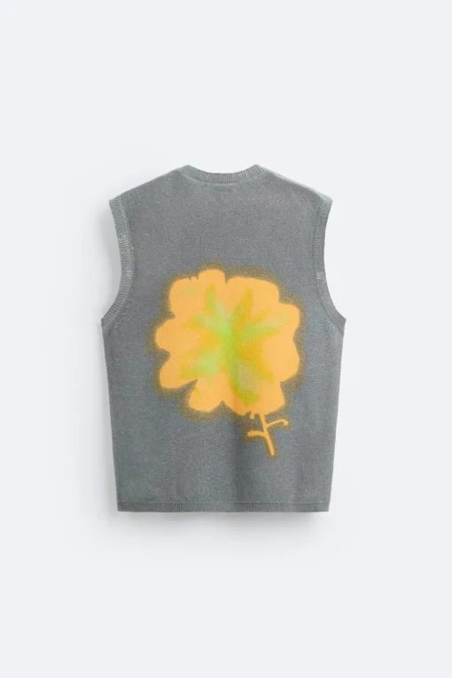 CHALECO PUNTO ESTAMPADO SPRAY