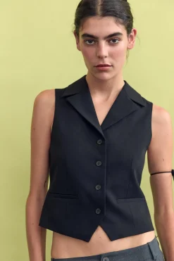 CHALECO RECTO CAMISERO