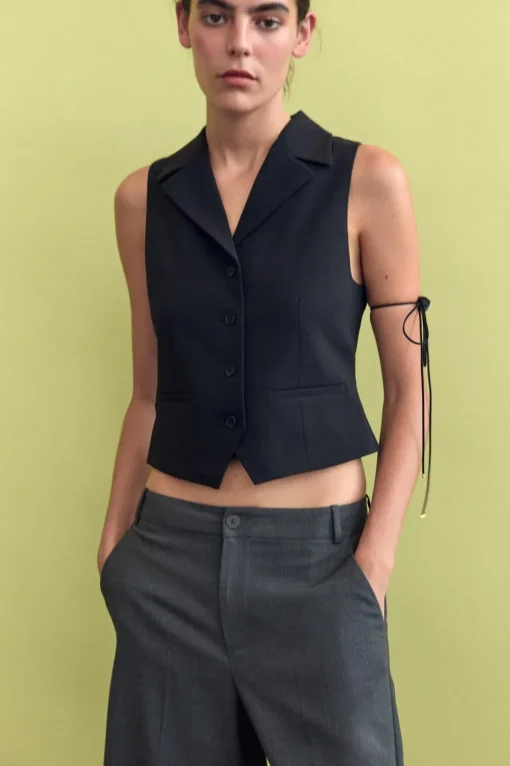 CHALECO RECTO CAMISERO