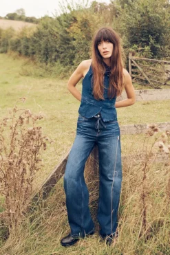 CHALECO Z1975 DENIM BOTÓN FORRADO