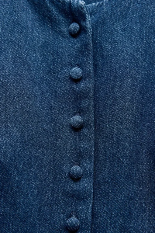 CHALECO Z1975 DENIM BOTÓN FORRADO