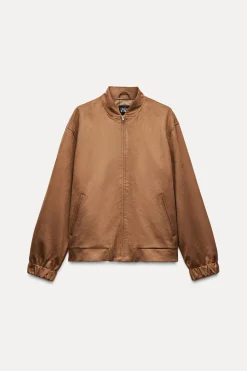 CHAQUETA BOMBER EFECTO ANTE