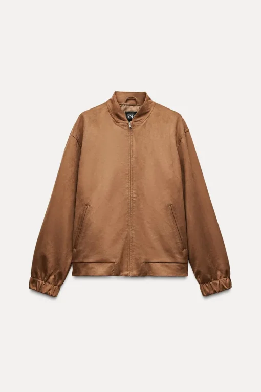 CHAQUETA BOMBER EFECTO ANTE