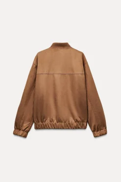 CHAQUETA BOMBER EFECTO ANTE