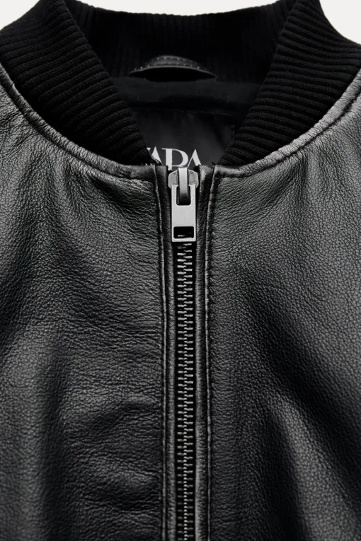 CHAQUETA BOMBER OVERSIZE PIEL
