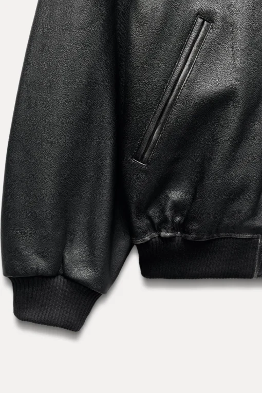 CHAQUETA BOMBER OVERSIZE PIEL