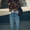 CHAQUETA BOMBER PUNTO CUADROS