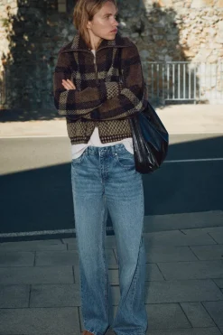 CHAQUETA BOMBER PUNTO CUADROS