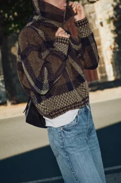 CHAQUETA BOMBER PUNTO CUADROS