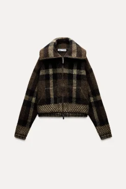 CHAQUETA BOMBER PUNTO CUADROS