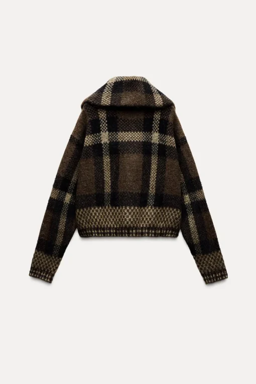 CHAQUETA BOMBER PUNTO CUADROS