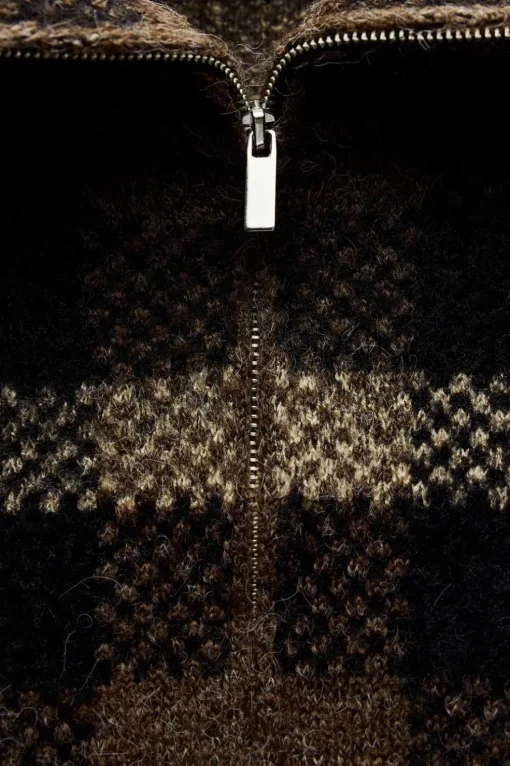 CHAQUETA BOMBER PUNTO CUADROS