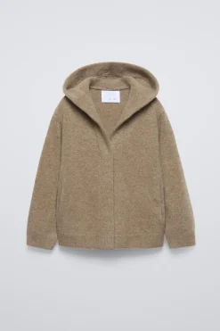 CHAQUETA CAPUCHA CON LANA Y CASHMERE