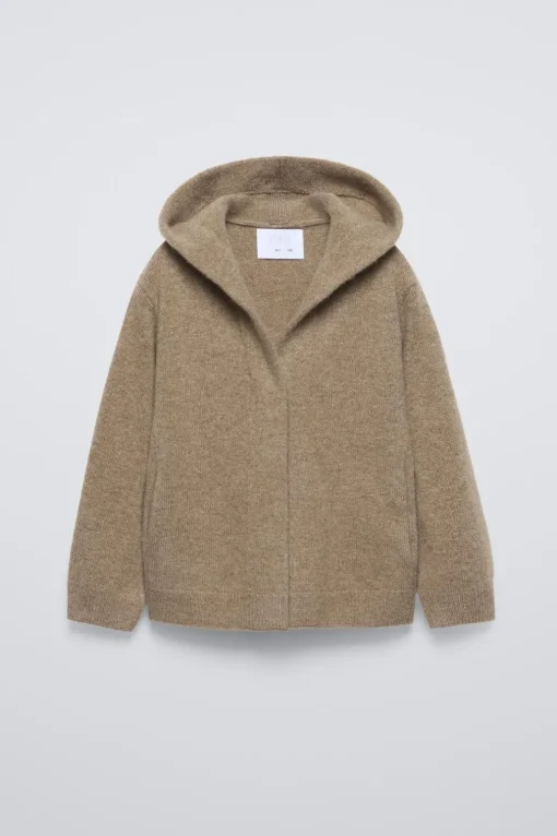 CHAQUETA CAPUCHA CON LANA Y CASHMERE