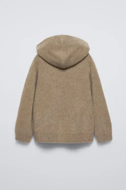 CHAQUETA CAPUCHA CON LANA Y CASHMERE