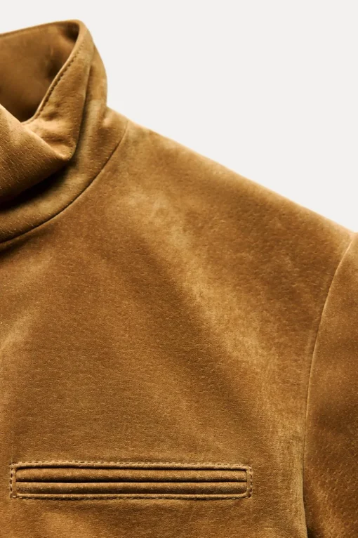 CHAQUETA CROP 100% PIEL
