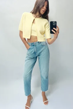 CHAQUETA CROP PUNTO