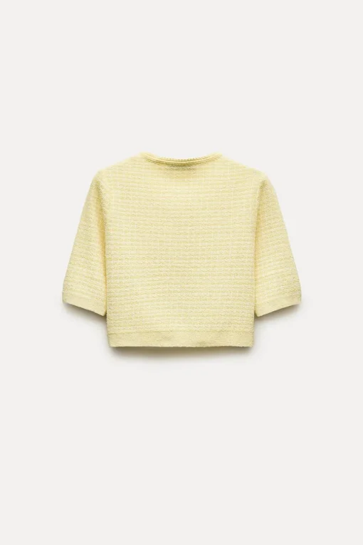 CHAQUETA CROP PUNTO