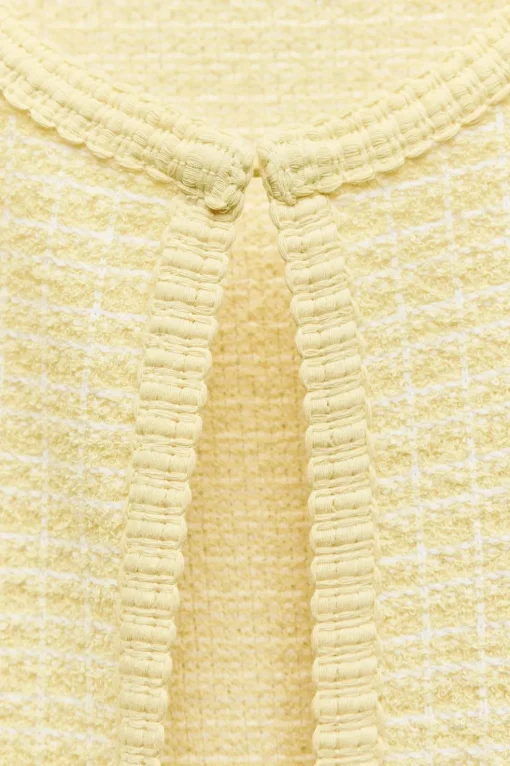 CHAQUETA CROP PUNTO