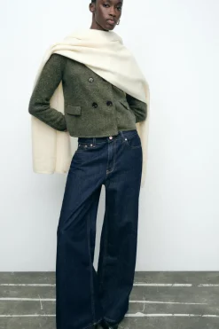 CHAQUETA CRUZADA CON LANA
