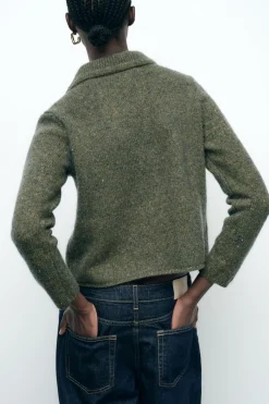 CHAQUETA CRUZADA CON LANA