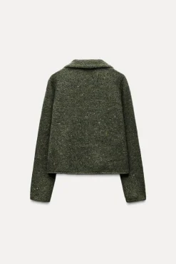 CHAQUETA CRUZADA CON LANA