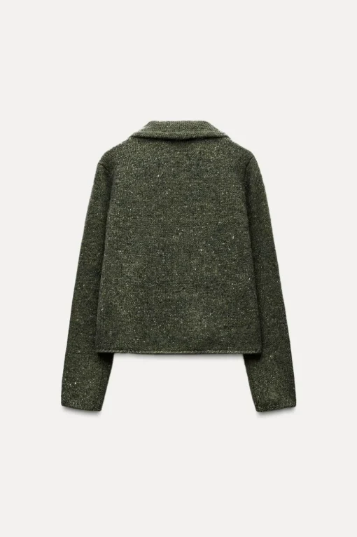 CHAQUETA CRUZADA CON LANA