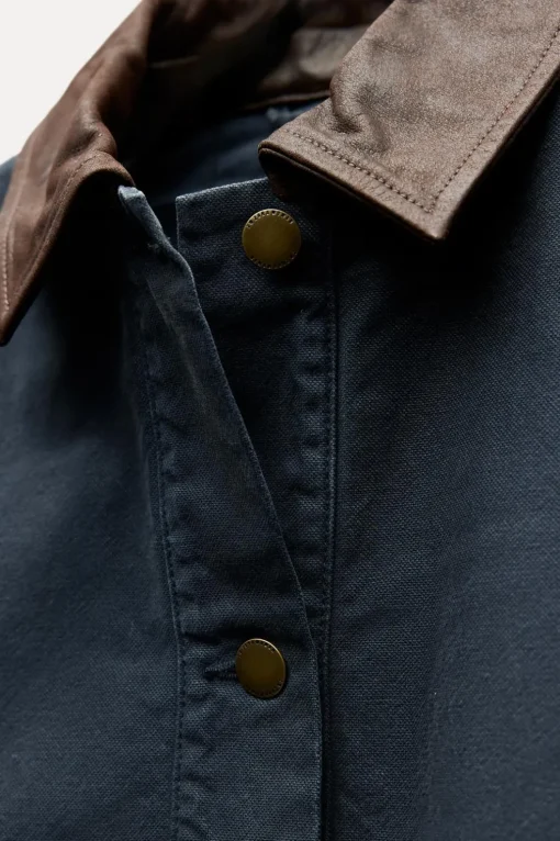 CHAQUETA CUELLO CONTRASTE ZW COLLECTION