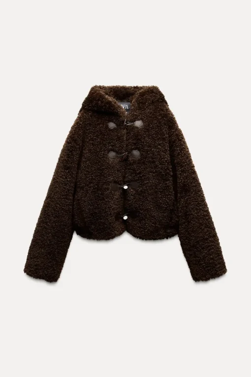 CHAQUETA EFECTO PELO ALAMARES