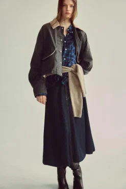 CHAQUETA ENCERADA CUELLO PANA