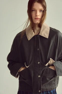 CHAQUETA ENCERADA CUELLO PANA