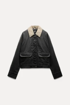 CHAQUETA ENCERADA CUELLO PANA