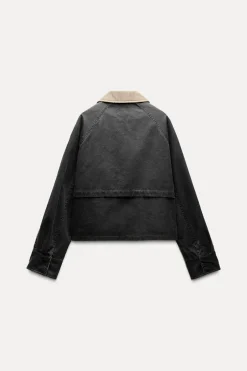 CHAQUETA ENCERADA CUELLO PANA