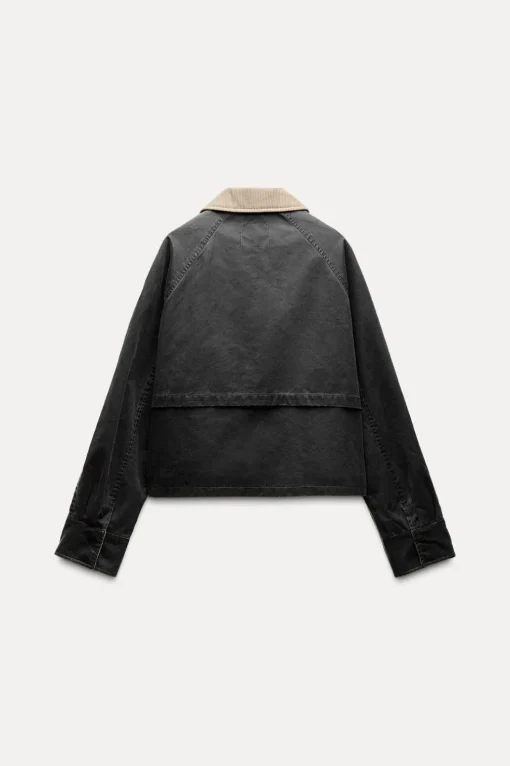 CHAQUETA ENCERADA CUELLO PANA