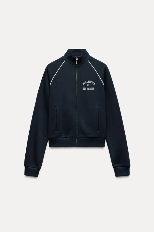 CHAQUETA FELPA TEXTO