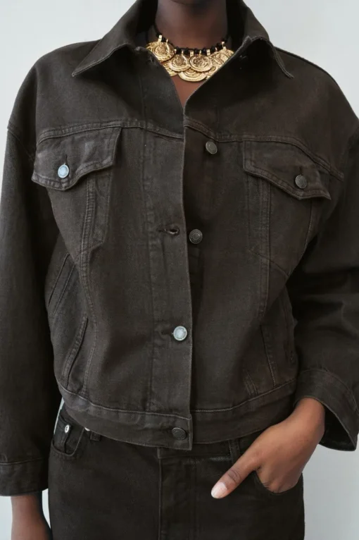 CHAQUETA OVERSIZE ENCERADA ZW COLLECTION