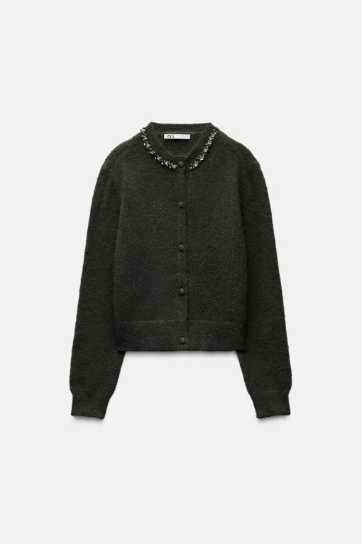 CHAQUETA PUNTO ABALORIOS JOYA