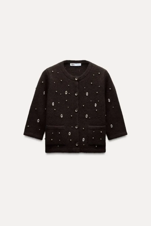 CHAQUETA PUNTO ABALORIOS JOYA