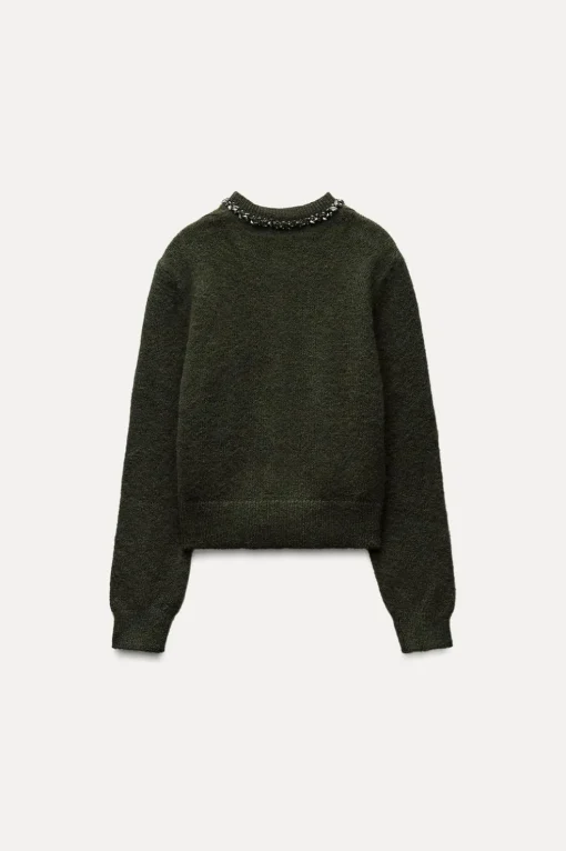 CHAQUETA PUNTO ABALORIOS JOYA