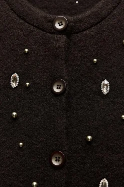 CHAQUETA PUNTO ABALORIOS JOYA